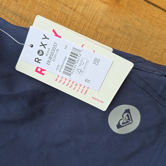 ROXY Women's To Dye Board Quick Dry Swim Suit Shorts- Indigo size M 2" inseam** - Picture 2 of 5